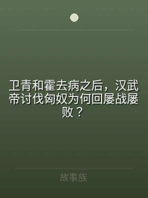 卫青和霍去病之后，汉武帝讨伐匈奴为何回屡