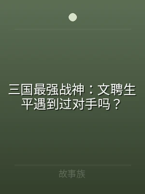 三国最强战神：文聘生平遇到过对手吗？