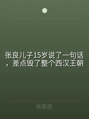 张良儿子15岁说了一句话，差点毁了整个西