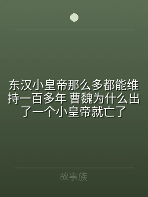东汉小皇帝那么多都能维持一百多年 曹魏为
