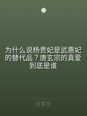 为什么说杨贵妃是武惠妃的替代品？唐玄宗的