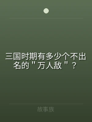 三国时期有多少个不出名的＂万人敌＂？