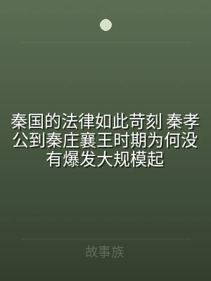 秦国的法律如此苛刻 秦孝公到秦庄襄王时期