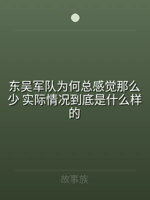 东吴军队为何总感觉那么少 实际情况到底是