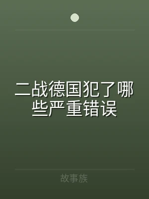 二战德国犯了哪些严重错误