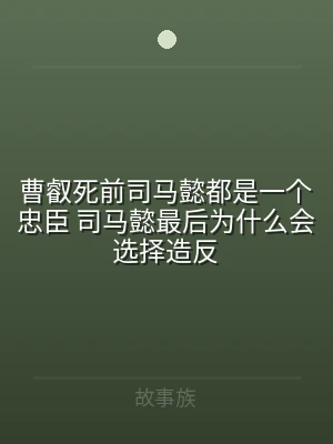 曹叡死前司马懿都是一个忠臣 司马懿最后为