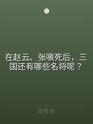 在赵云、张嗔死后，三国还有哪些名将呢？