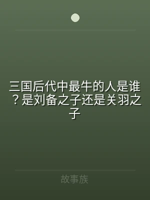 三国后代中最牛的人是谁？是刘备之子还是关
