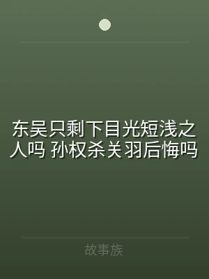 东吴只剩下目光短浅之人吗 孙权杀关羽后悔