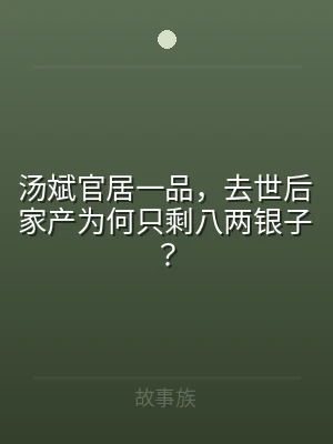 汤斌官居一品，去世后家产为何只剩八两银子