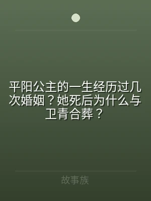 平阳公主的一生经历过几次婚姻？她死后为什
