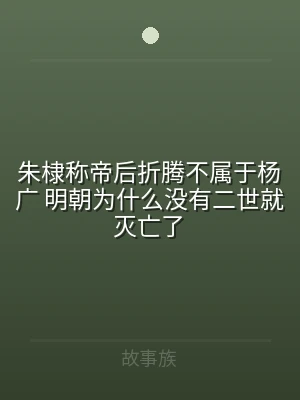 朱棣称帝后折腾不属于杨广 明朝为什么没有