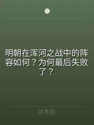 明朝在浑河之战中的阵容如何？为何最后失败