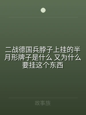 二战德国兵脖子上挂的半月形牌子是什么 又