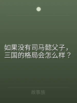 如果没有司马懿父子，三国的格局会怎么样？