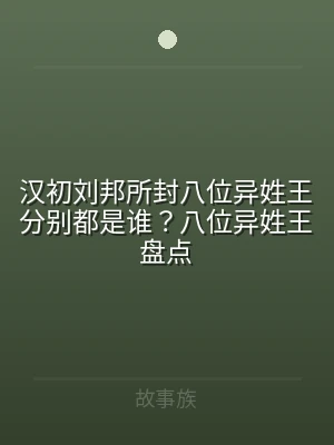 汉初刘邦所封八位异姓王分别都是谁？八位异