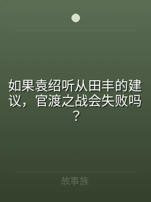如果袁绍听从田丰的建议，官渡之战会失败吗
