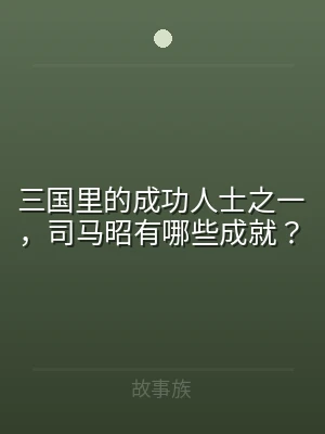 三国里的成功人士之一，司马昭有哪些成就？