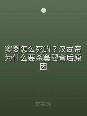 窦婴怎么死的？汉武帝为什么要杀窦婴背后原