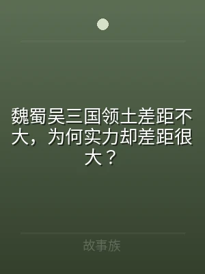 魏蜀吴三国领土差距不大，为何实力却差距很