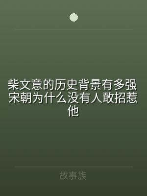 柴文意的历史背景有多强 宋朝为什么没有人