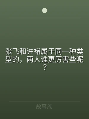 张飞和许褚属于同一种类型的，两人谁更厉害