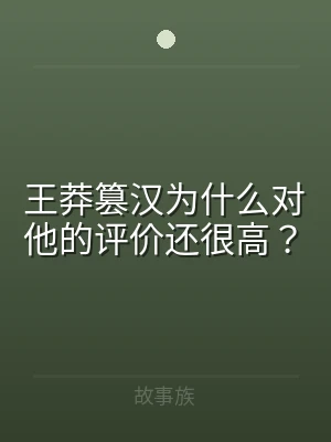 王莽篡汉为什么对他的评价还很高？