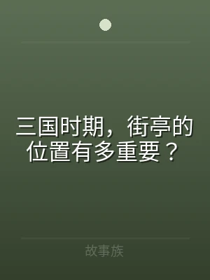 三国时期，街亭的位置有多重要？