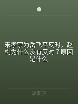 宋孝宗为岳飞平反时，赵构为什么没有反对？