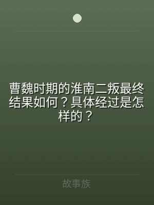 曹魏时期的淮南二叛最终结果如何？具体经过