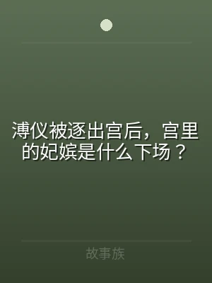 溥仪被逐出宫后，宫里的妃嫔是什么下场？
