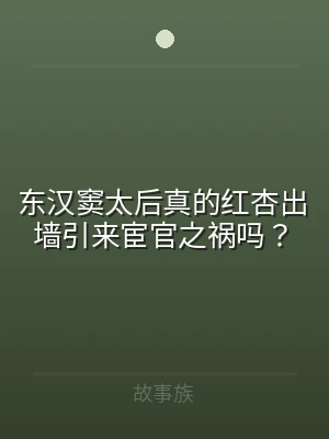 东汉窦太后真的红杏出墙引来宦官之祸吗？