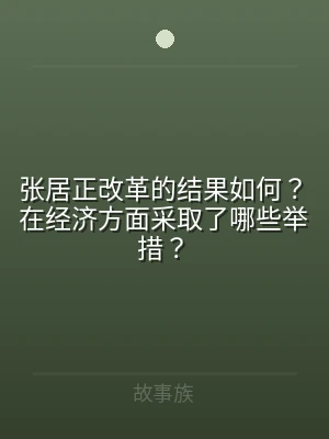 张居正改革的结果如何？在经济方面采取了哪