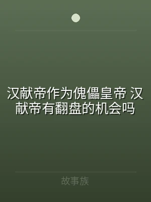 汉献帝作为傀儡皇帝 汉献帝有翻盘的机会吗