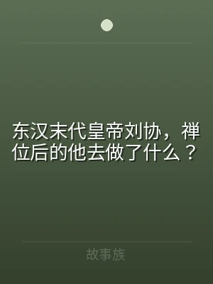 东汉末代皇帝刘协，禅位后的他去做了什么？