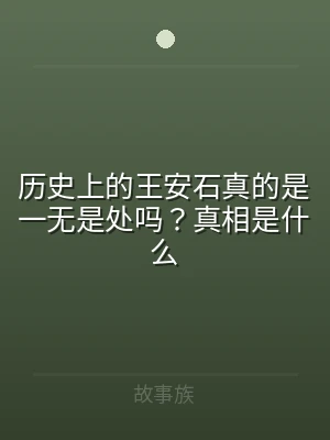 历史上的王安石真的是一无是处吗？真相是什