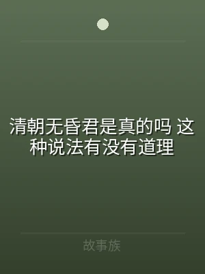 清朝无昏君是真的吗 这种说法有没有道理