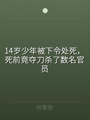 14岁少年被下令处死，死前竟夺刀杀了数名