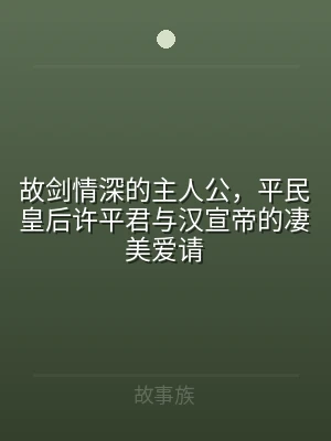 故剑情深的主人公，平民皇后许平君与汉宣帝