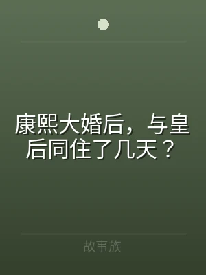 康熙大婚后，与皇后同住了几天？