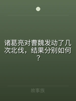 诸葛亮对曹魏发动了几次北伐，结果分别如何