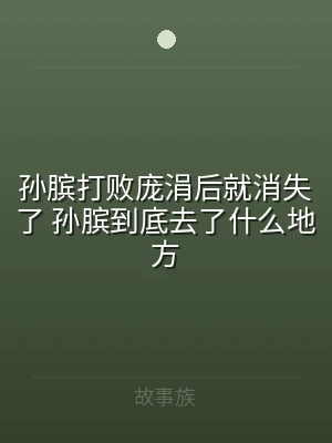 孙膑打败庞涓后就消失了 孙膑到底去了什么