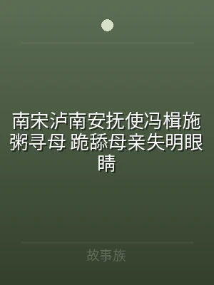 南宋泸南安抚使冯楫施粥寻母 跪舔母亲失明