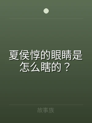 夏侯惇的眼睛是怎么瞎的？