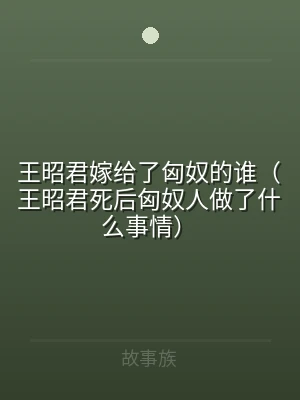 王昭君嫁给了匈奴的谁（王昭君死后匈奴人做