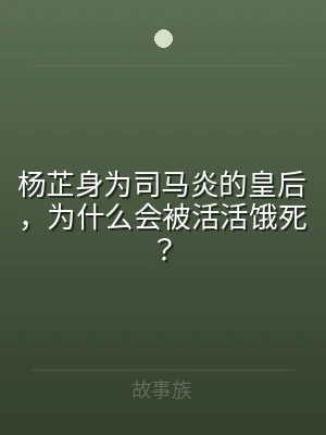 杨芷身为司马炎的皇后，为什么会被活活饿死