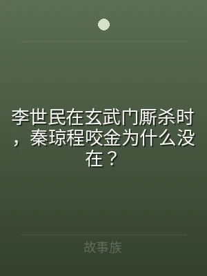 李世民在玄武门厮杀时，秦琼程咬金为什么没