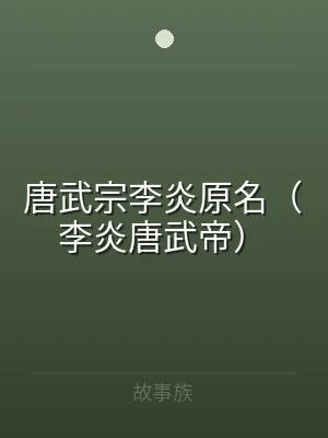 唐武宗李炎原名（李炎唐武帝）