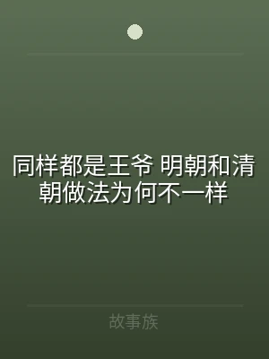 同样都是王爷 明朝和清朝做法为何不一样