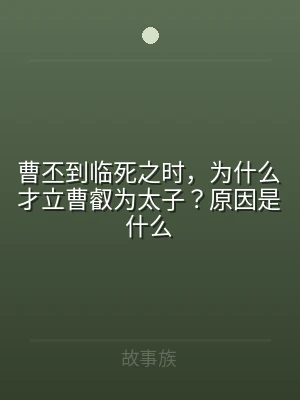 曹丕到临死之时，为什么才立曹叡为太子？原